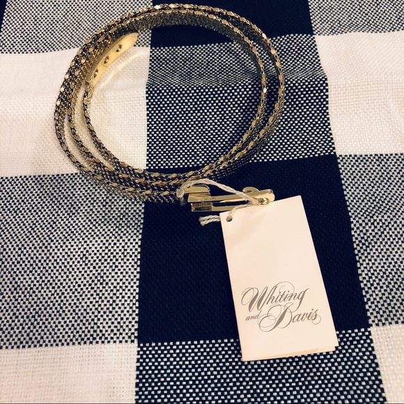 Whiting & Davis Accessories - Vintage Whiting & Davis Gold Belt NEW with Tags!
